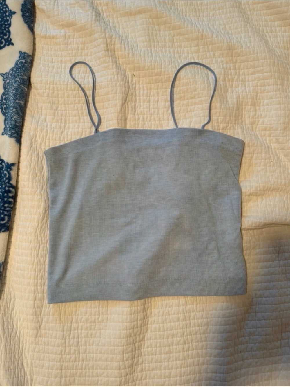 American Eagle Outfitters Light Blue Ribbed Spaghetti Strap Cami